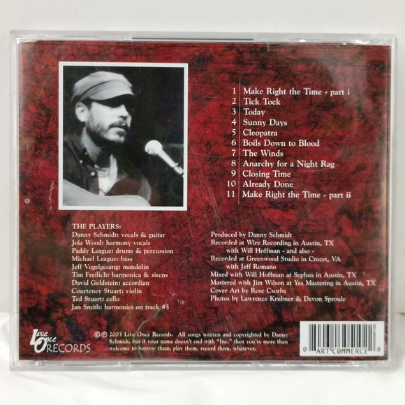 Make Right the Time by Danny Schmidt (CD, 2003) Folk Music - Picture 2 of 4